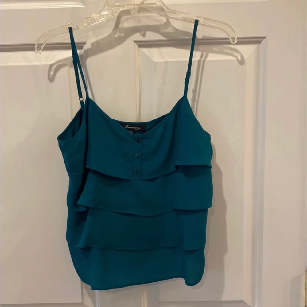 Ruffle silk top
